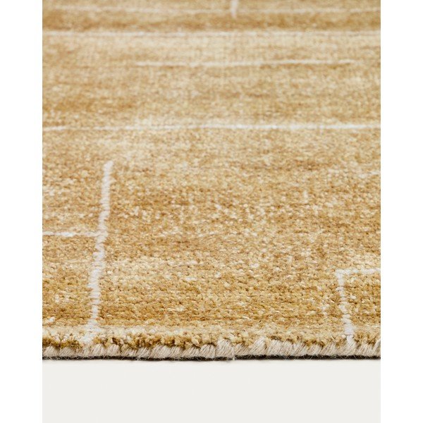 Käsitsi kootud sinepikarva vaip 160x230 cm Eloda - Kave Home-image-3