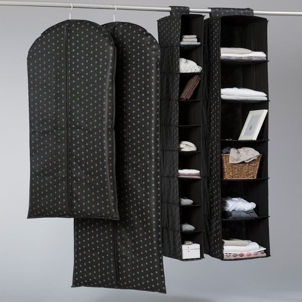 Černý závěsný organizér s 9 přihrádkami Compactor Garment-image-1