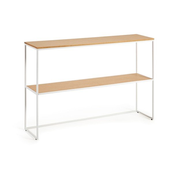 Valge tammespoonist konsoollaud 30x120 cm Yoana - Kave Home