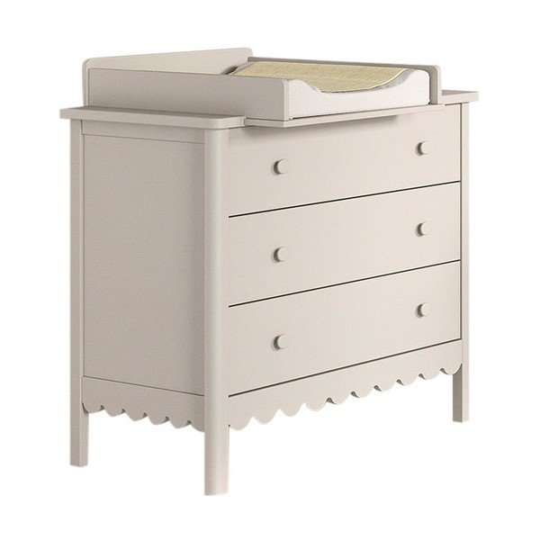 Beež laste kummut mähkimislauaga 89x90x55 cm Swingo - Vipack