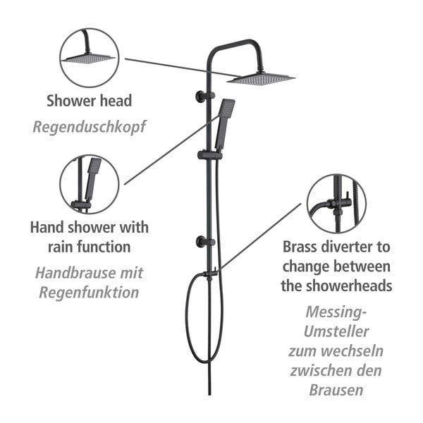 Matt must roostevabast terasest dušikomplekt 101 cm Cuadro - Wenko-image-4