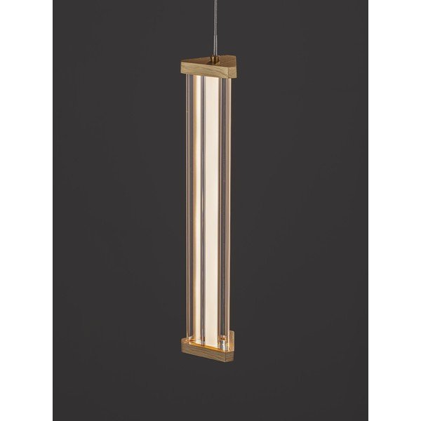 Metallist hämardatav LED-ripatslamp mattkuldses värvitoonis akrüülklaasist varjuga, läbimõõduga 6 cm Pheme - Nova Luce-image-3
