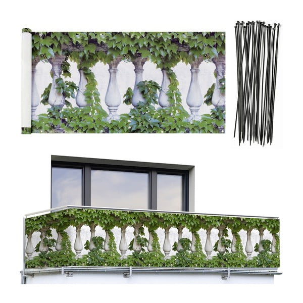 Roheline plastikust rõdude ekraan 500x85 cm - Maximex-image-4