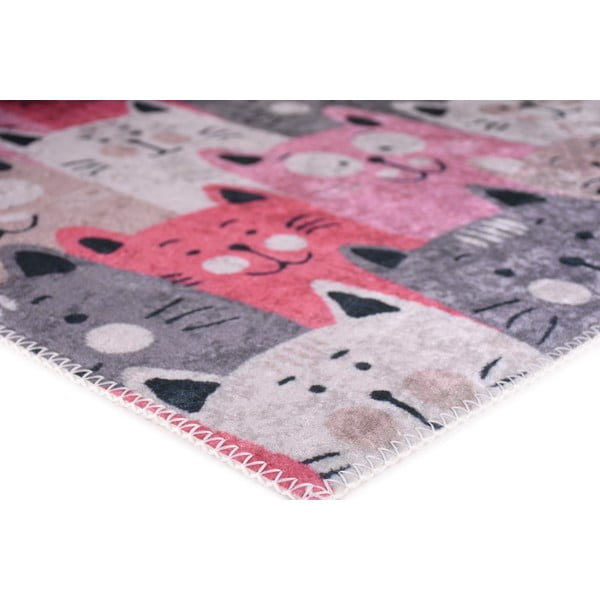 Roosa laste vaip 120x180 cm Silly Cats - Vitaus-image-3