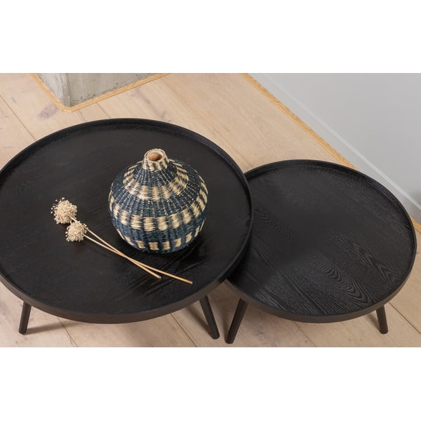 Must kohvilaud, Ø 60 cm Mesa - WOOOD-image-2