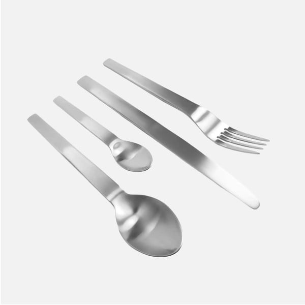 Hõbedane 24-osaline roostevabast terasest söögiriistade komplekt Boldi - FABINI-image-3