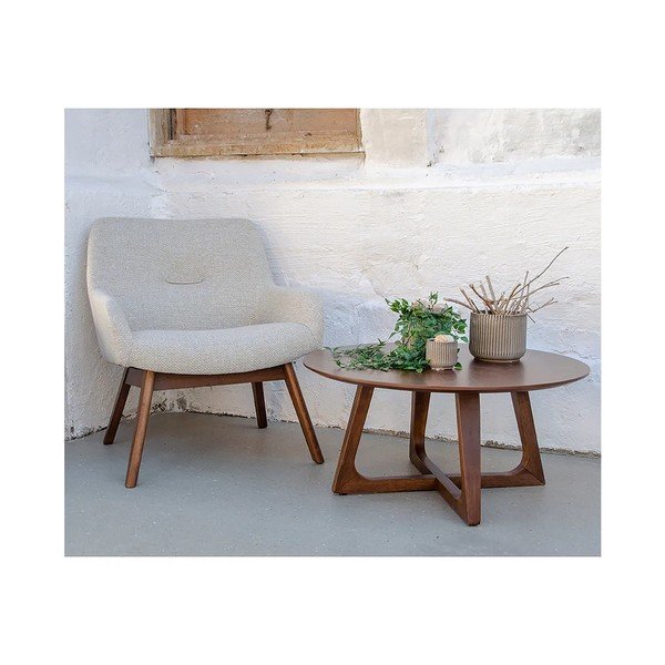 Liivakarva pruun pähklipuust tugitool London - House Nordic-image-1