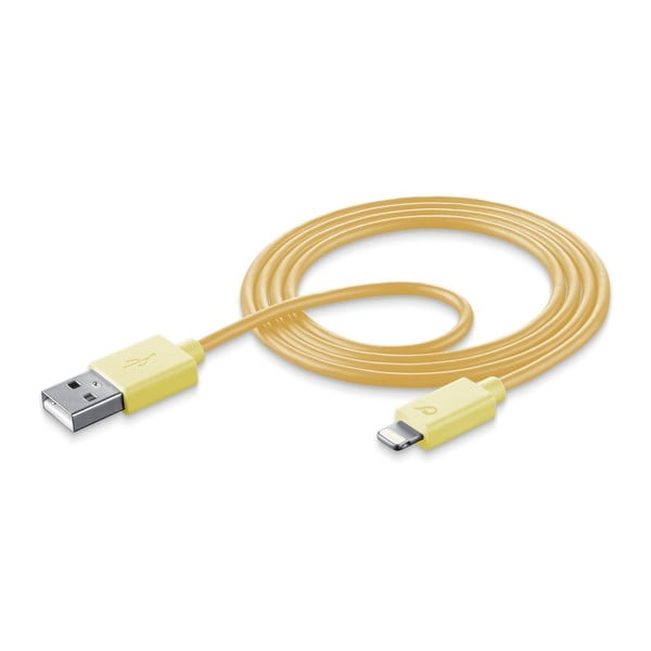 Žlutý datový kabel Style&Color Cellularline s konektorem Lightning