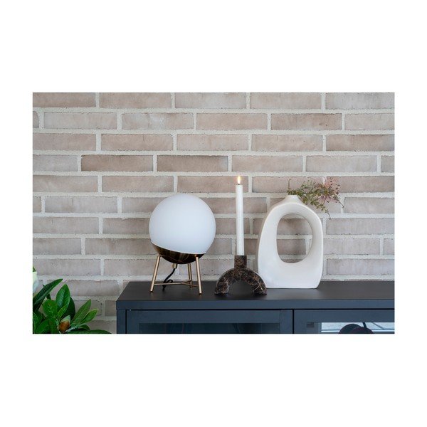 Valge dimmerdatav LED laualamp klaasist lambivarjuga (kõrgus 32 cm) Chelsea - House Nordic-image-3