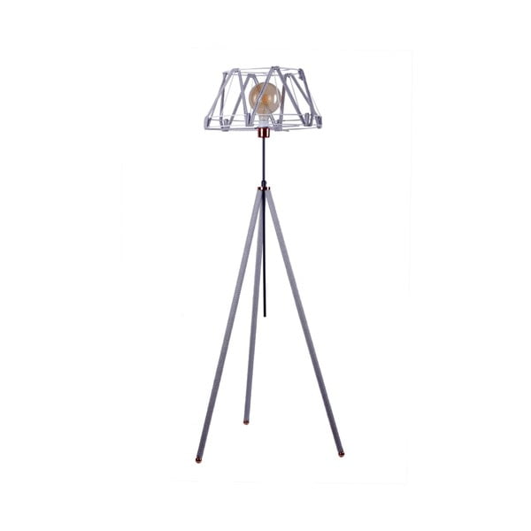 Bílá stojací lampa Emma, výška 150 cm