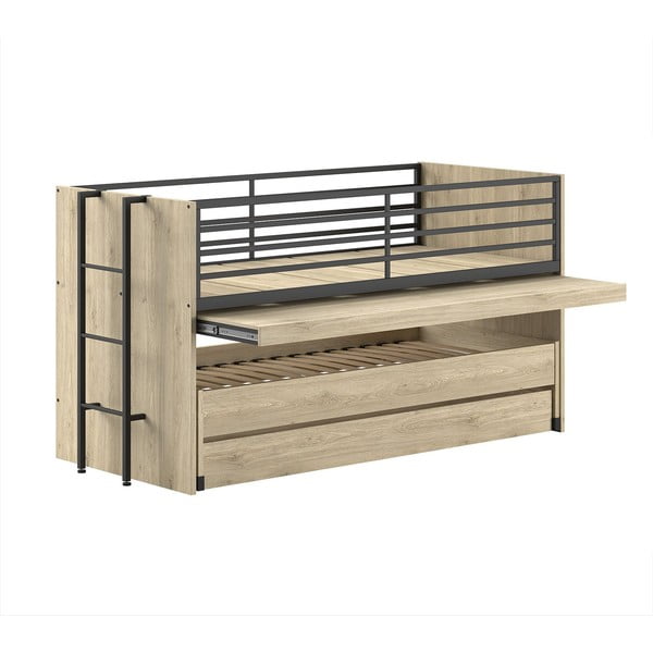 Nari/väljatõmmatava osaga lastevoodi, koos voodipõhjaga 90x200 cm Sam – Vipack