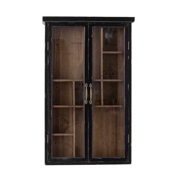 Must rippuv kuusepuidust vitriinkapp 50x80x14 cm Hazem - Bloomingville