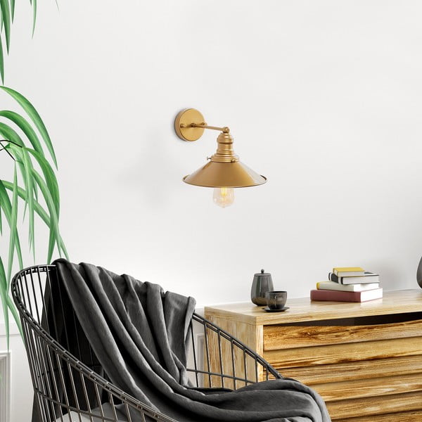 Kuldne seinavalgusti ø 24 cm Conical - Opviq lights-image-3