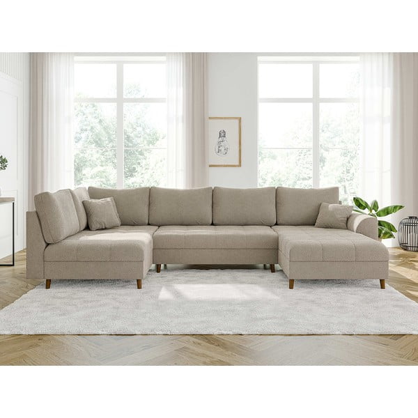 Beež bukleekangast nurgadiivan (parem nurk/"U") Ariella - Ropez-image-1