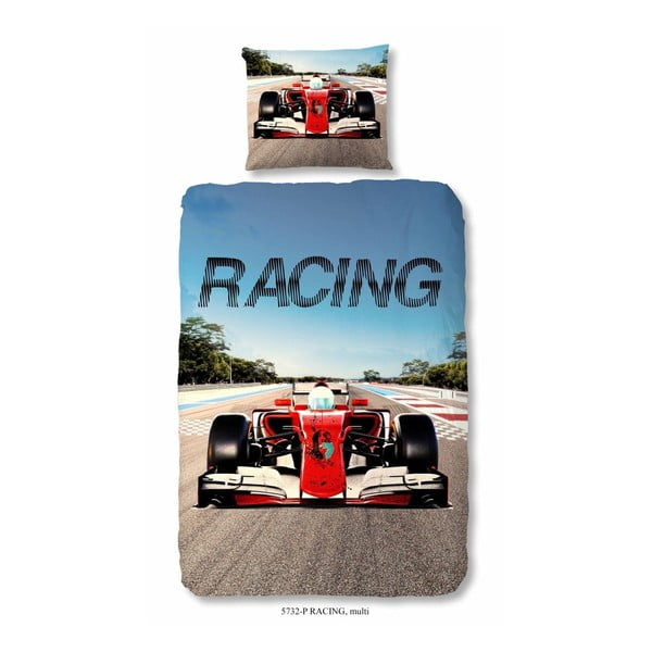 Dětské bavlněné povlečení Good Morning Racing, 140 x 200 cm