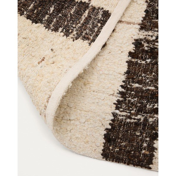 Kreem kahepoolne villane vaip 160x230 cm Hadin - Kave Home-image-4