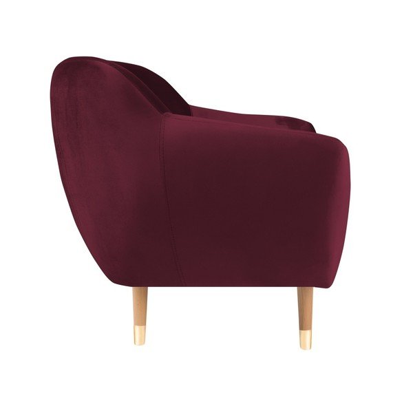 Vínové sametové křeslo Mazzini Sofas Benito-image-3