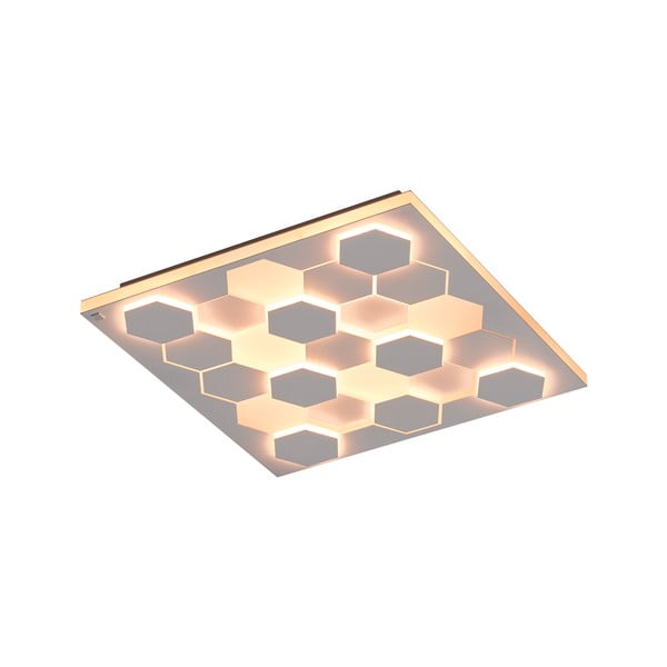 Valge LED laevalgusti hääljuhtimise/mobiilirakenduse juhtimisega metallist varjuga 55x55 cm Cifavo - CINQUE-image-1