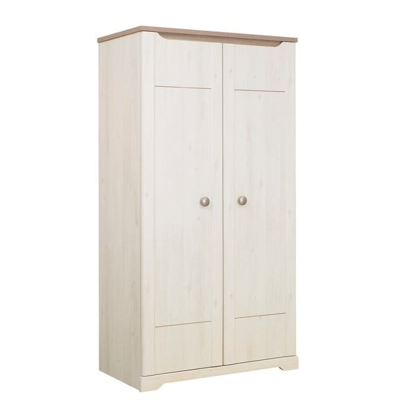 Dvoudveřová šatní skříň v dekoru světlého třešňového dřeva Galipette Louise