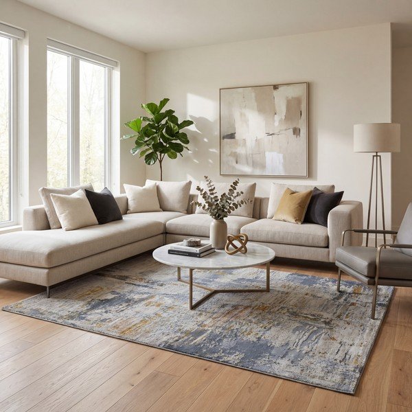 Sini-beež vaip 77x150 cm Springs - Universal-image-1