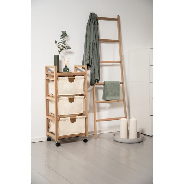 Madal akaatsia täispuidust vannitoakapp 44x96 cm Acina - Weenko-image-1