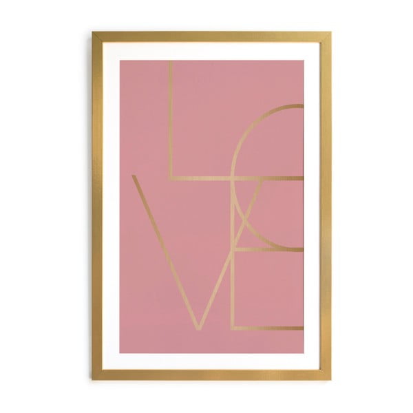 Pilt raamis, 40 x 60 cm Golden Love - Velvet Atelier