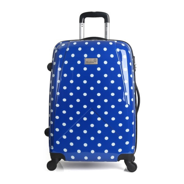 Modrý cestovní kufr na kolečkách Hero, 46 l