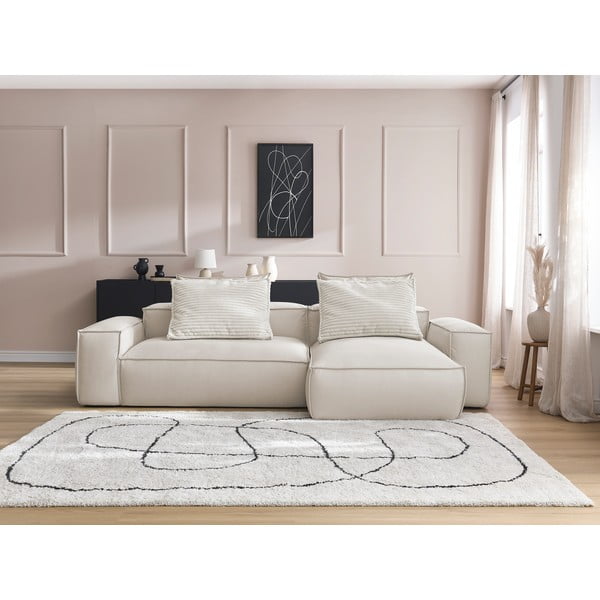 Beež kunstnahast nurgadiivan (muutuv nurk) Boheme - Bobochic Paris-image-1