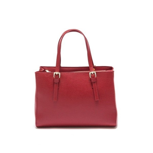 Červená kožená kabelka Isabella Rhea Murello Rosso-image-3
