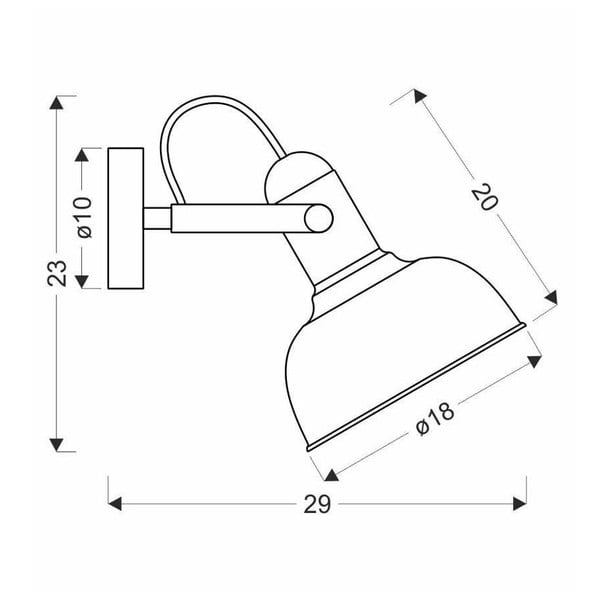 Must metallist seinalamp Reno - Candellux Lighting-image-2