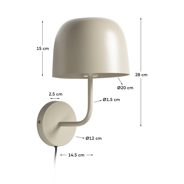 Beež seinalamp Alish - Kave Home-image-2