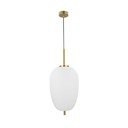 Valge/messingvärvi klaasist ripplamp ø 27 cm Lato - Nova Luce
