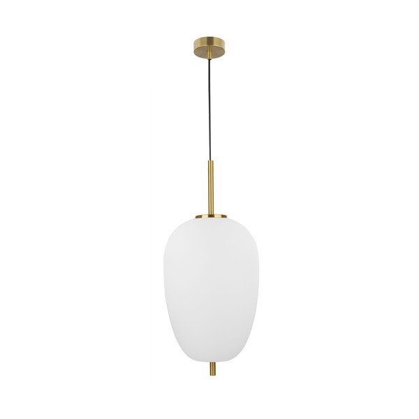 Valge/messingvärvi klaasist ripplamp ø 27 cm Lato - Nova Luce