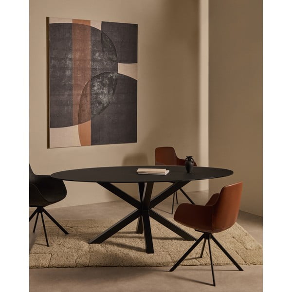 Söögilaud klaasist pealispinnaga 100x200 cm Argo - Kave Home-image-1