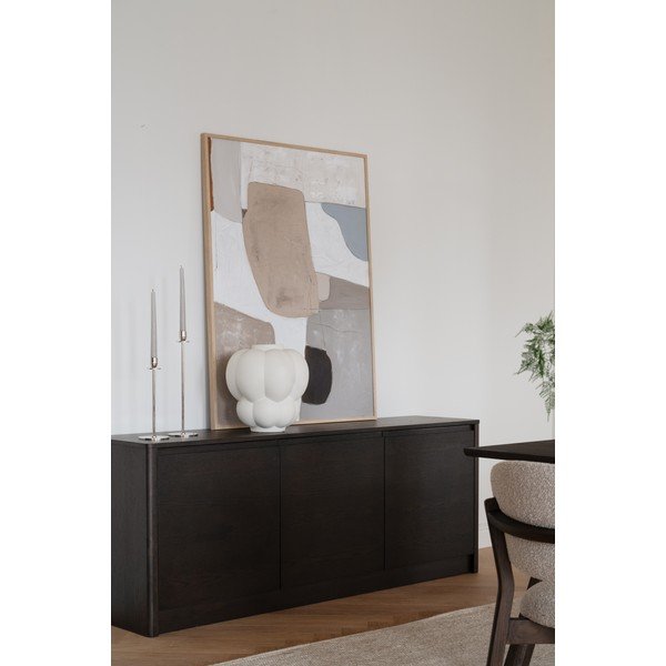 Tumeda naturaalse tammepuust kummut 180x70x40 cm Melstone - Rowico-image-1