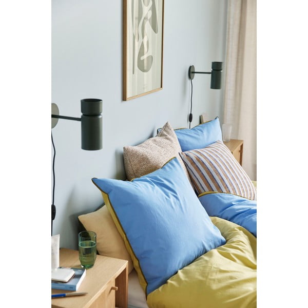 Sinine ja kollane puuvillane voodipesu Line, 140 x 200 cm - Hübsch-image-3