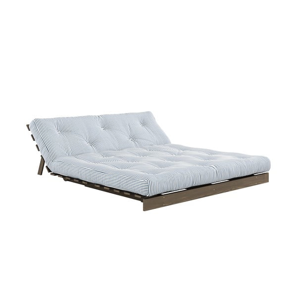 Valge/helesinine diivanvoodi 160 cm Roots - Karup Design-image-4