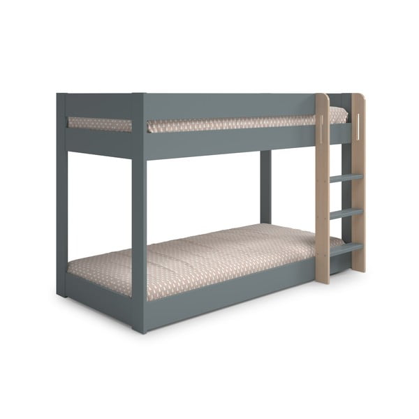 Hallikasroheline laste narivoodi koos voodipõhjaga 90x190 cm Angel – Marckeric-image-3