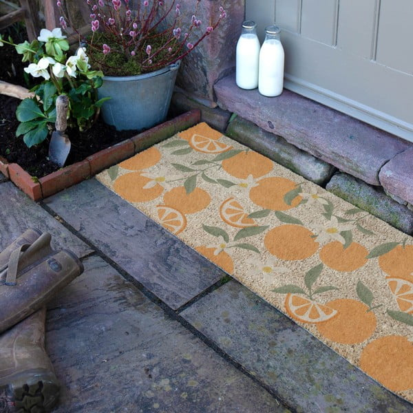 Kookoskiududest uksematt 40x120 cm Orange - Artsy Doormats-image-2