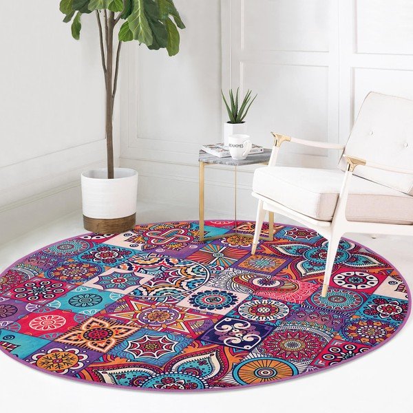 Pestav ümmargune vaip, sobitub robottolmuimejaga ø 100 cm Comfort - Mila Home-image-2