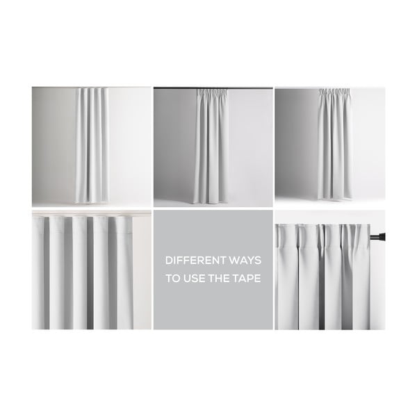 Valge pimendav termokardin 140x270 cm Pleat - Restilo-image-3