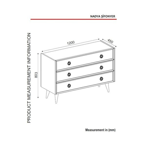 Bílá komoda Nadya, šířka 120 cm-image-3