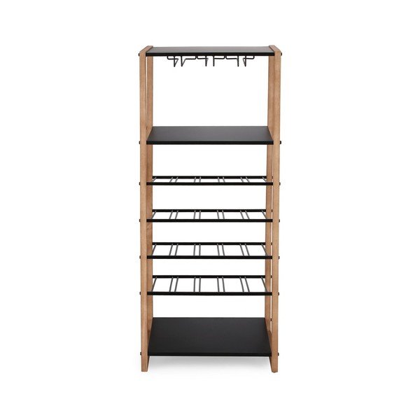 Must/naturaalsest metallist veinikapp, pudelite arv 20, 50x122x35 cm Isaac - Yes Everyday-image-3