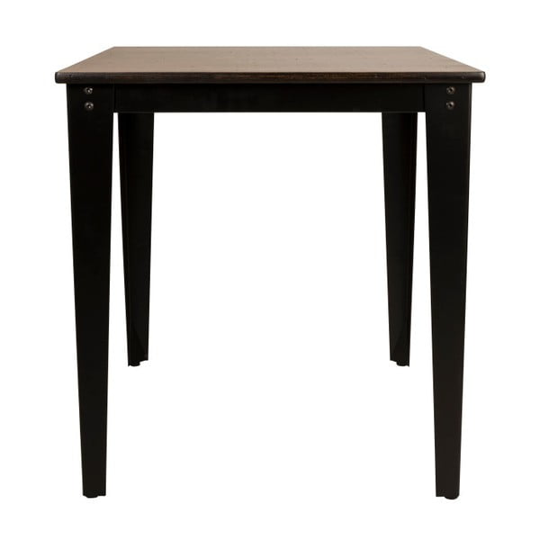 Mustade jalgadega puidust laud Scuola, 70 x 70 cm - Dutchbone