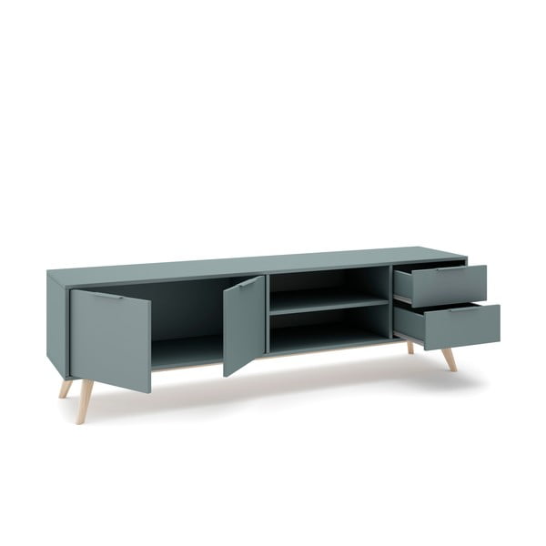 Hallikasroheline TV-alus 180x53x40 cm Pisco – Marckeric-image-2