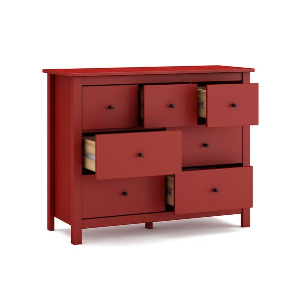 Punane madal kapp männipuidust 110x80 cm Misti - Marckeric-image-3