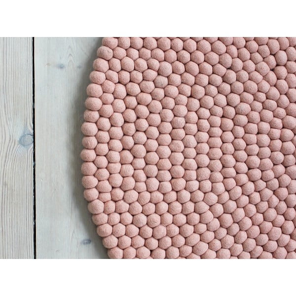 Pastellpunane pallivillane vaip , ⌀ 200 cm Ball Rugs - Wooldot