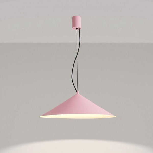 Roosa metallist LED-ripplamp ø 50 cm FINT - Thoro-image-1