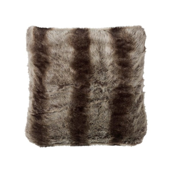 Polštář s náplní Fake Fur Grey, 50x50 cm