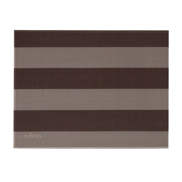 Beež ja pruun triibuline taldrikutekstiil Stripy Stripes - Saleen